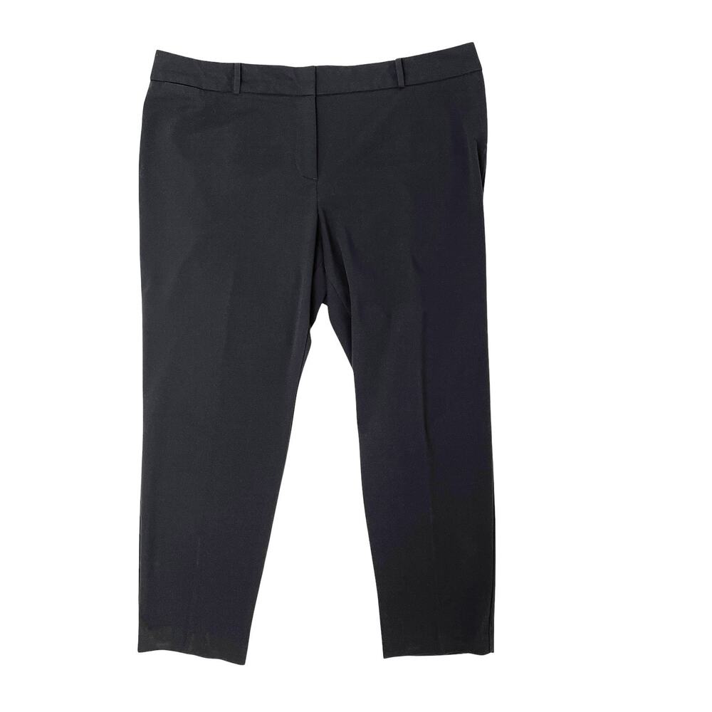 Liz Claiborne Career Dress Pants Size 16 Emma Classic Ankle Black Capsule Chic